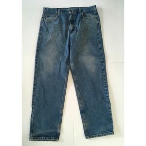 Carhartt Mens Sz 38 x 32 B17 DST Relaxed Fit Medium Wash Jeans